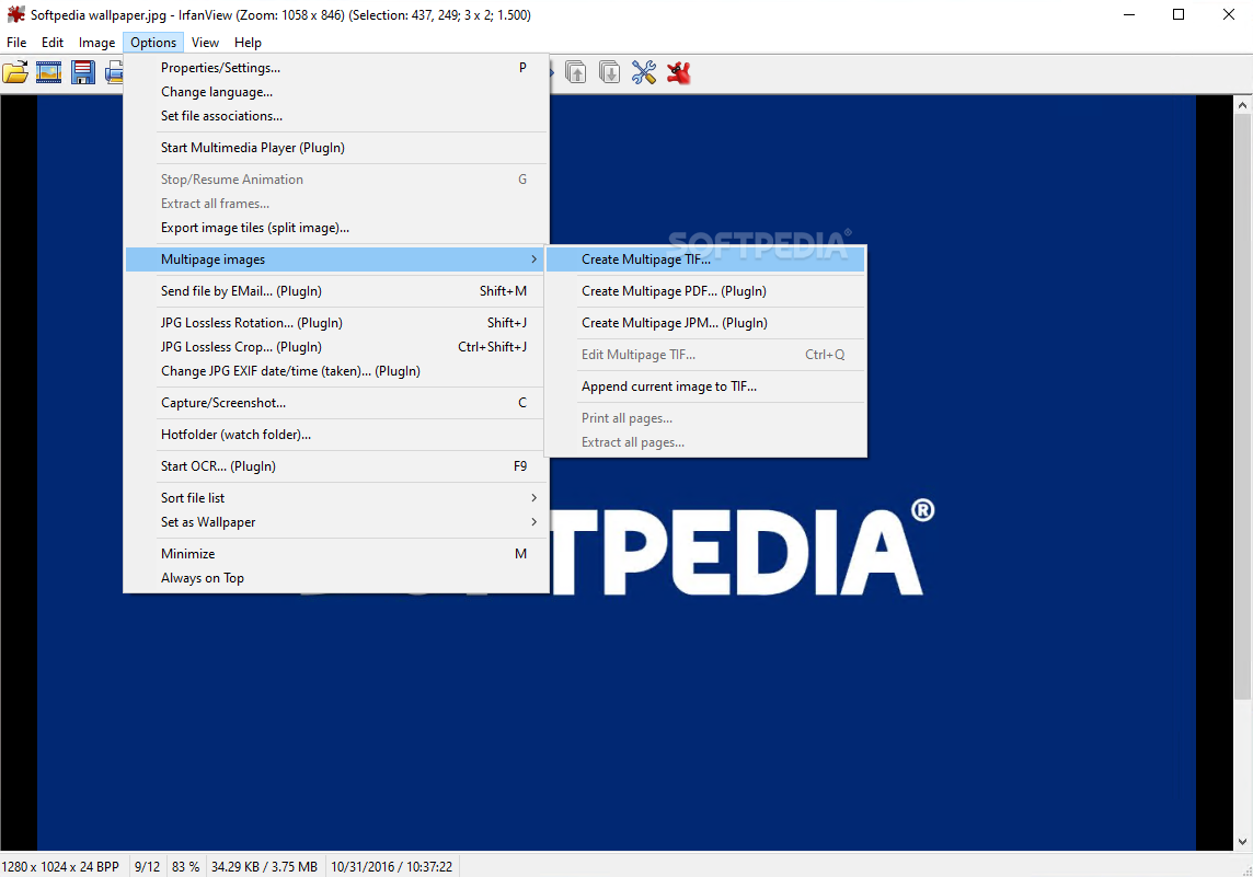 IrfanView editing and capture related tools