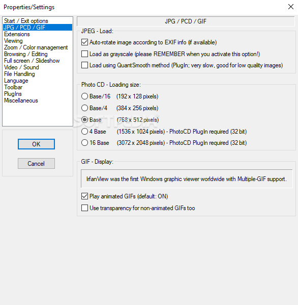 IrfanView effects and extended tooling